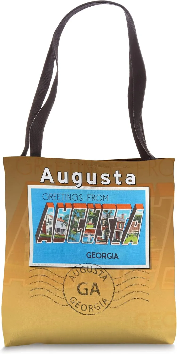 Augusta Georgia GA Large Letter Postcard Postmarked Tote Bag