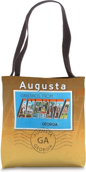 Augusta Georgia GA Large Letter Postcard Postmarked Tote Bag