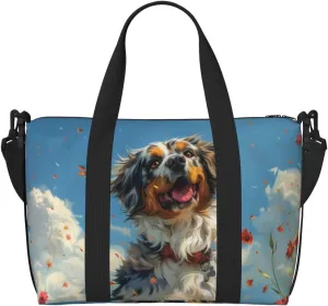 Australian Shepherd dancing print Travel Duffel Bag, Sports Tote Gym Bag, Swim Pool Bag Large Shoulder Tote Bag for Beach Weekender