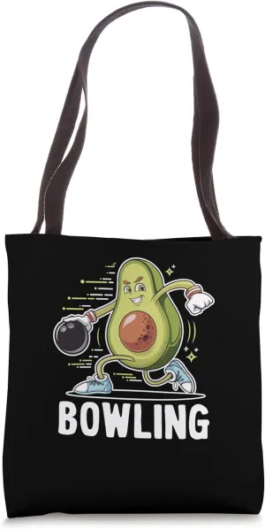 Avocado Playing Bowling Healthy Vegetarian Food Tote Bag