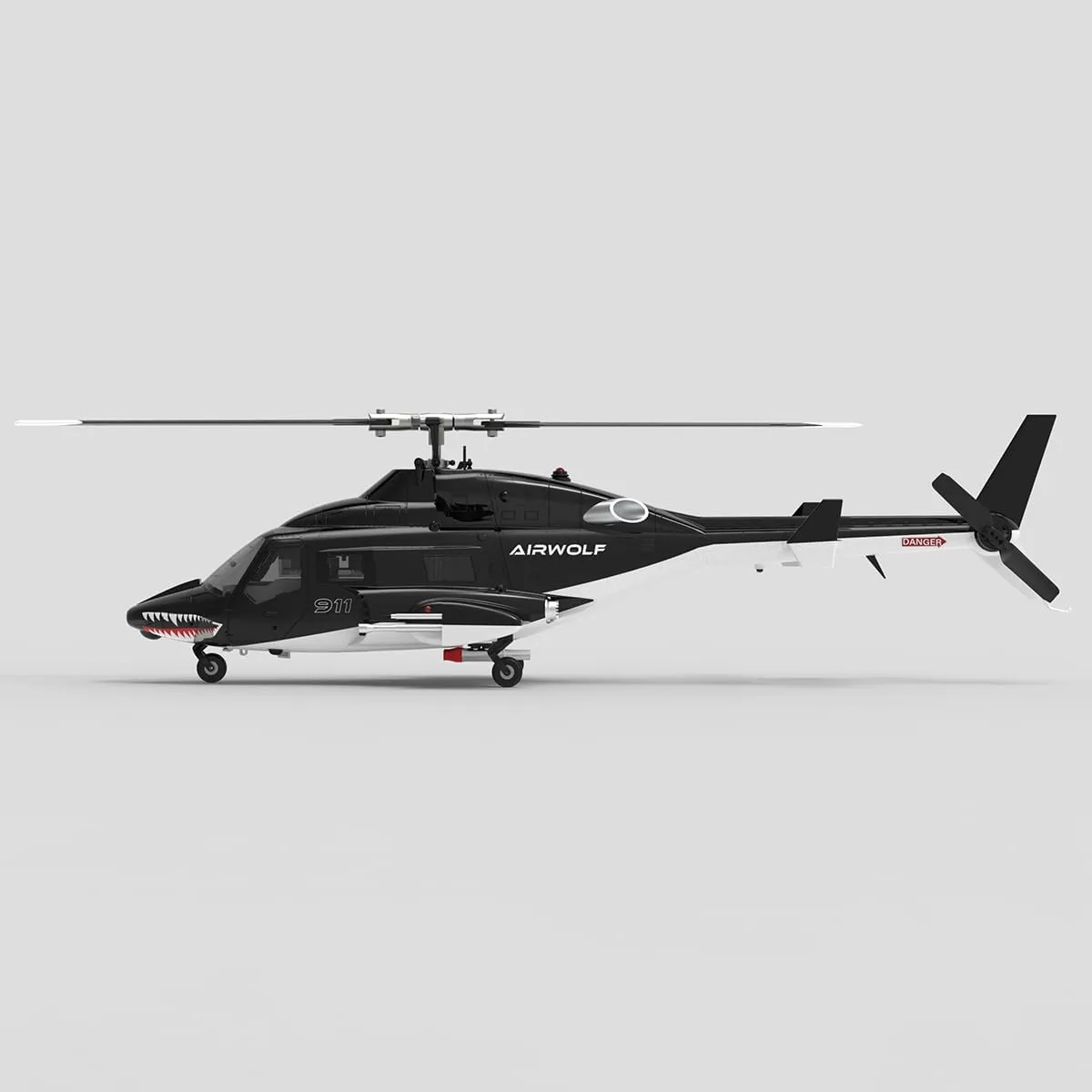 AW-911 Remote Control Helicopter with GPS, Airwolf 1/34 Scale 9CH Flybarless RC Helicopter Model with 6G/3D Stunt Mode and LED Lights, Three Batteries (RTF Version/Mode 1/Mode 2 Switchable)