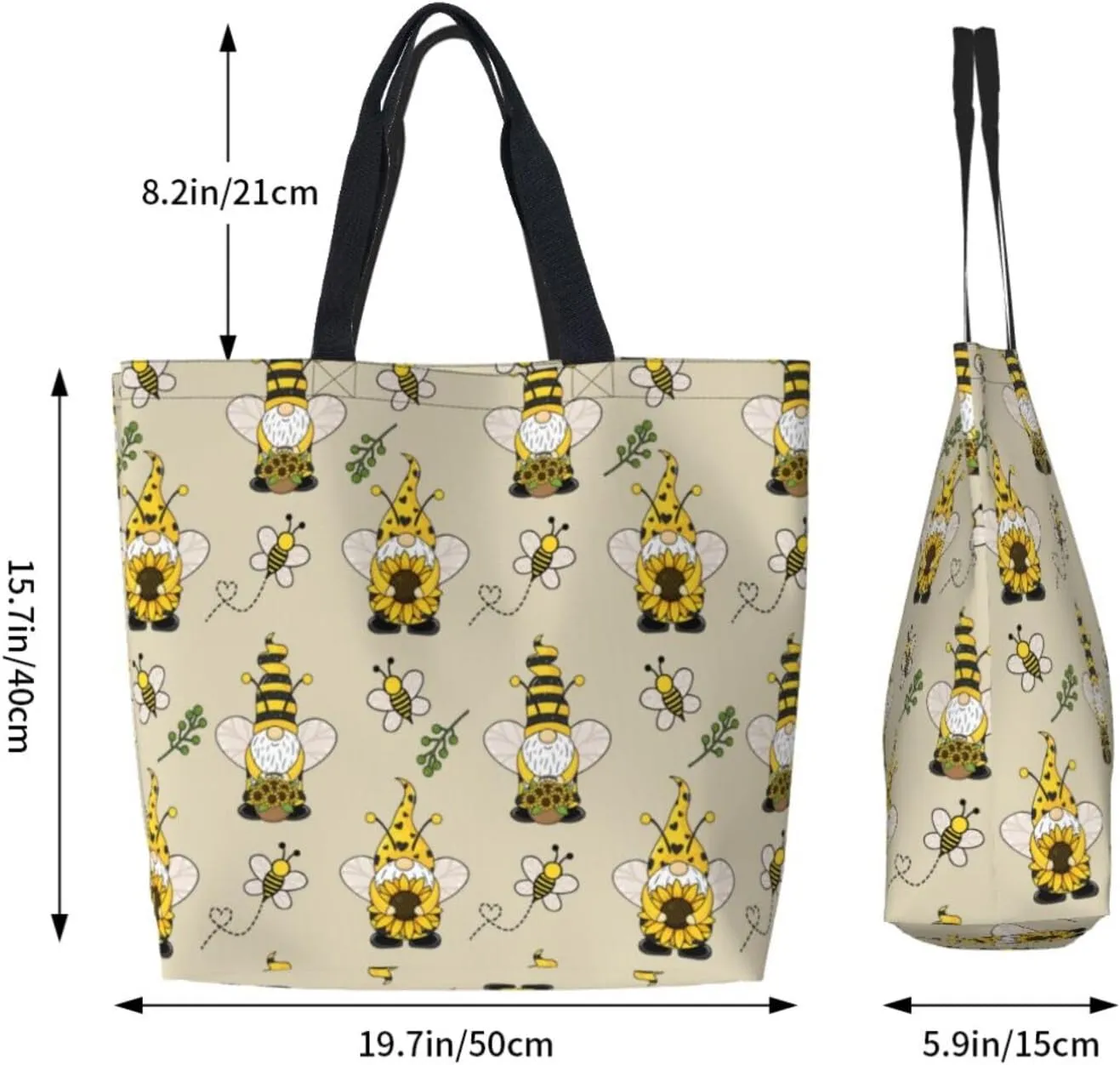 Baby Chicks Reusable Grocery bags Big Capacity Shopping Bag Canvas Shoulder Tote Handbag for Women Girls