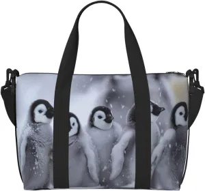baby penguins print Travel Duffel Bag, Sports Tote Gym Bag, Swim Pool Bag Large Shoulder Tote Bag for Beach Weekender