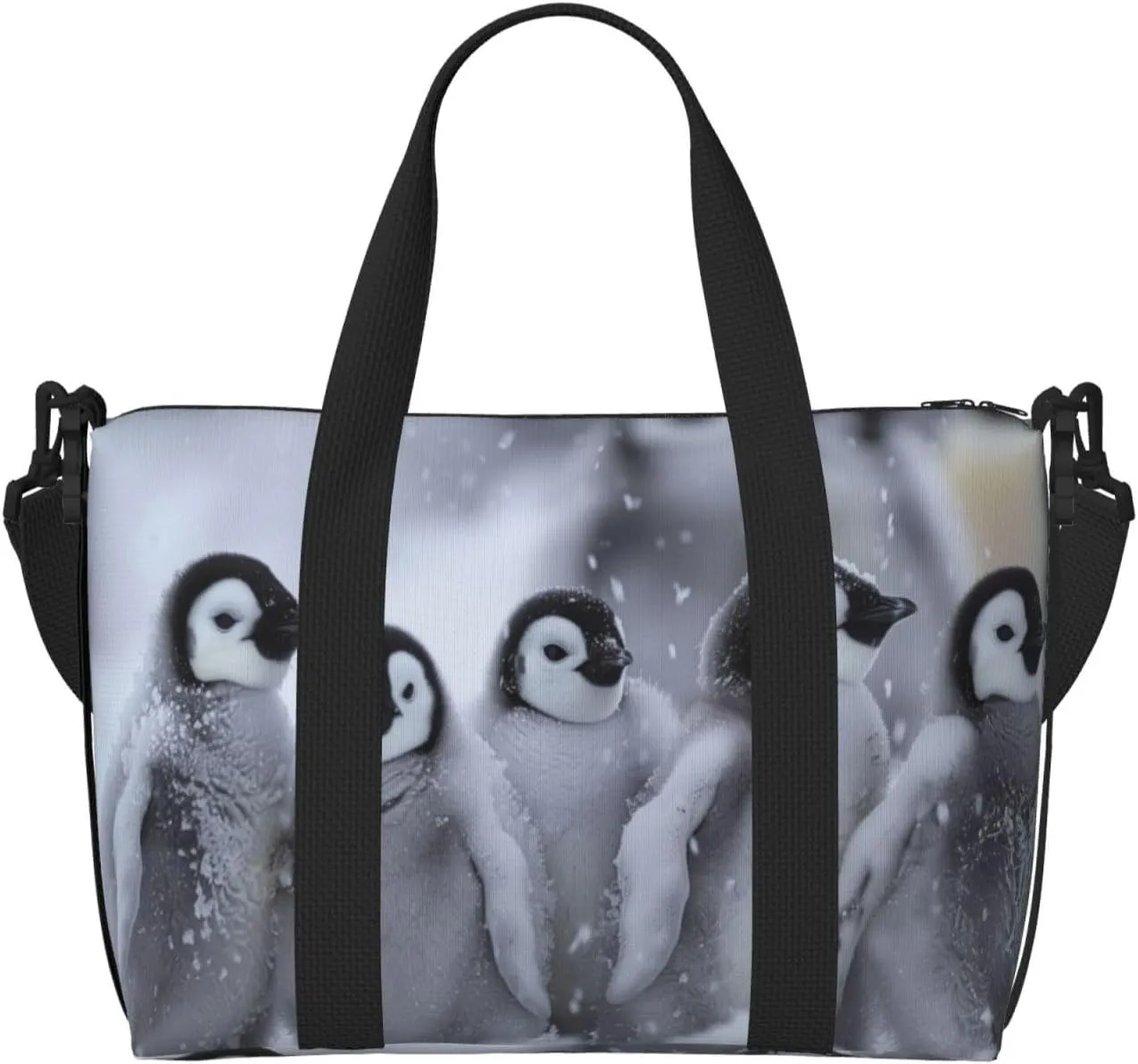 baby penguins print Travel Duffel Bag, Sports Tote Gym Bag, Swim Pool Bag Large Shoulder Tote Bag for Beach Weekender