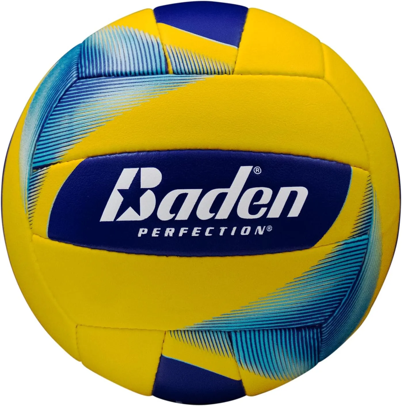 Baden | Beach Elite | Weather Resistant Cover   Raised Seem for Maximum Play | Official College Beach Volleyball | All Ages | Official Size 5 | Navy/Green/White | Official AVCA Beach Ball