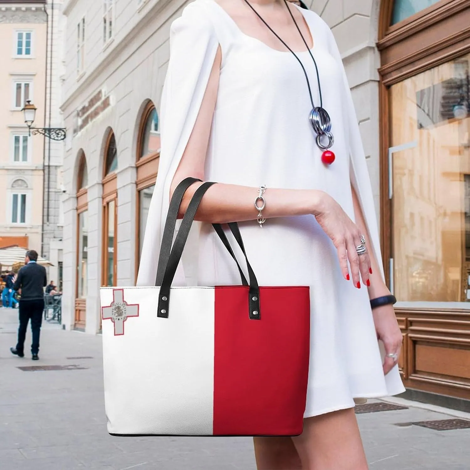 Bahrain Flag Fashionable Handbag Women Large Leather Tote Great for Travel