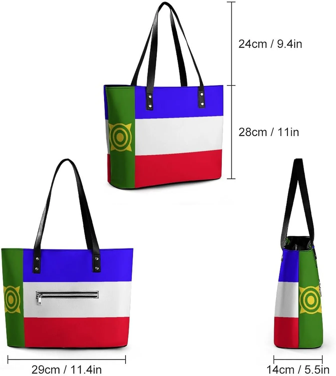 Bahrain Flag Fashionable Handbag Women Large Leather Tote Great for Travel