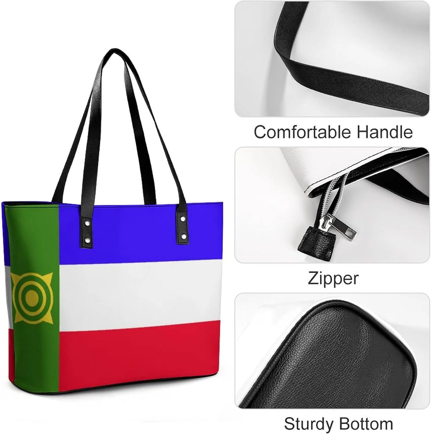 Bahrain Flag Fashionable Handbag Women Large Leather Tote Great for Travel