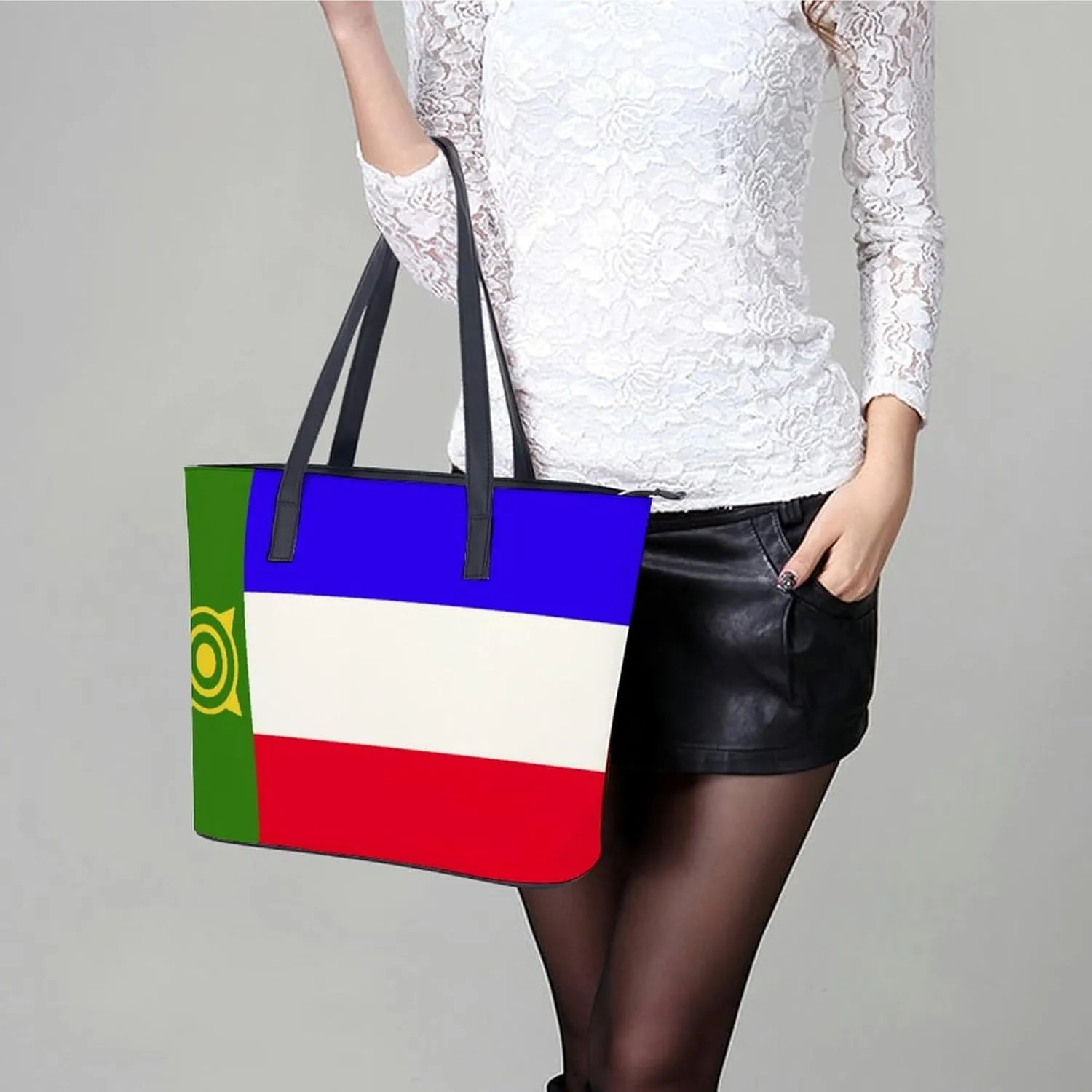 Bahrain Flag Fashionable Handbag Women Large Leather Tote Great for Travel