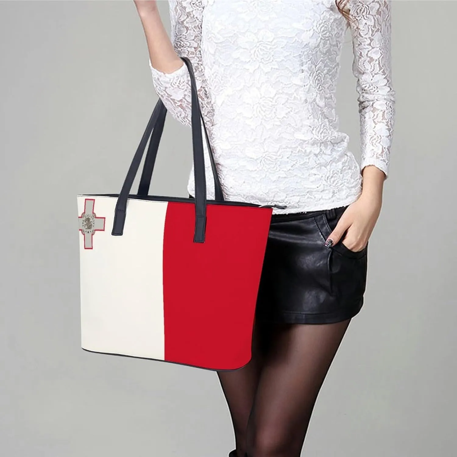 Bahrain Flag Fashionable Handbag Women Large Leather Tote Great for Travel