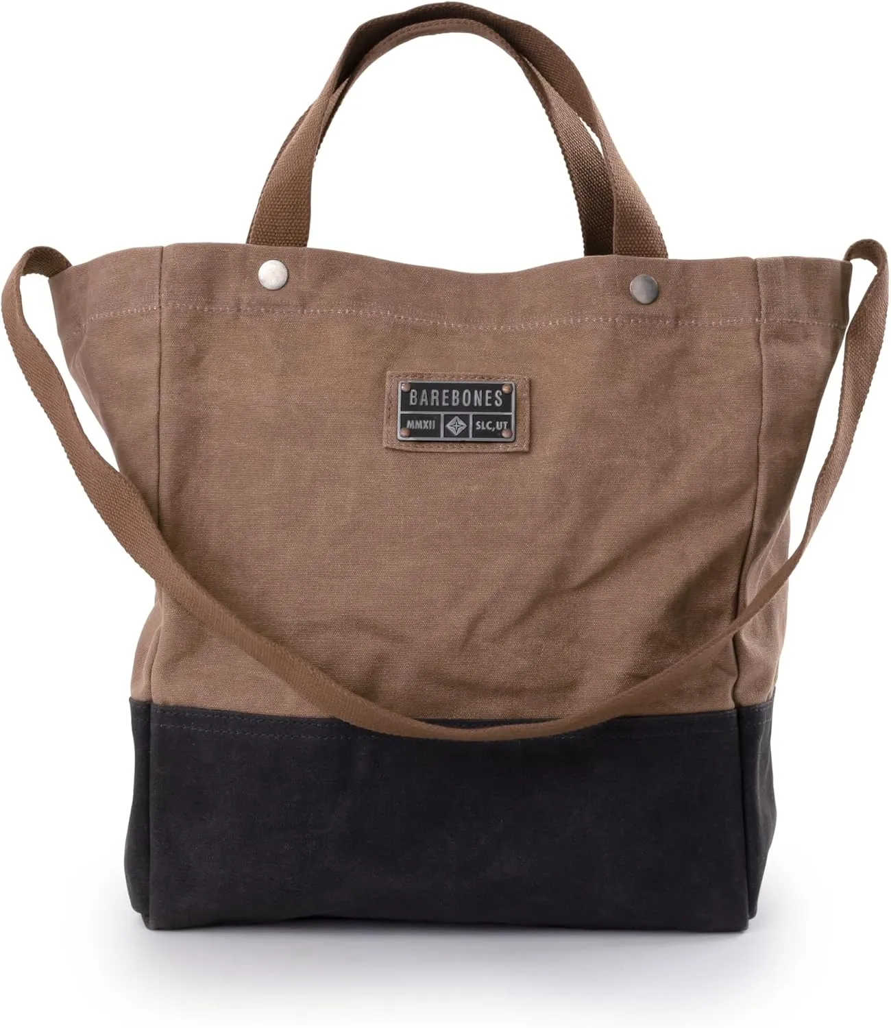Barebones Neelum Large Waxed Canvas Tote Bags - Heavy Duty Canvas Bag and Reusable Grocery Bag