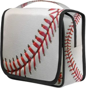 Baseball Hanging Toiletry Bag Sport Ball Travel Makeup Bag Portable Large Waterproof Cosmetic Bag Organizer for Make up Accessories Shampoo Body Cream Brushes Set