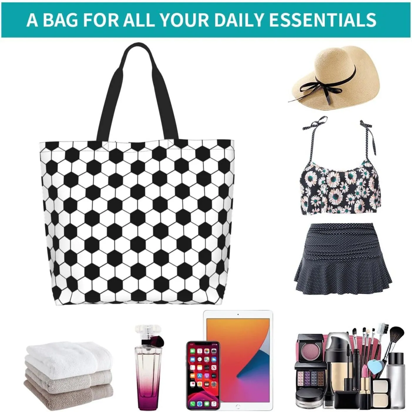Baseball Tote Bag - Handbag, Shopping and Travel Bag for Sports Mom - Gifts for Women