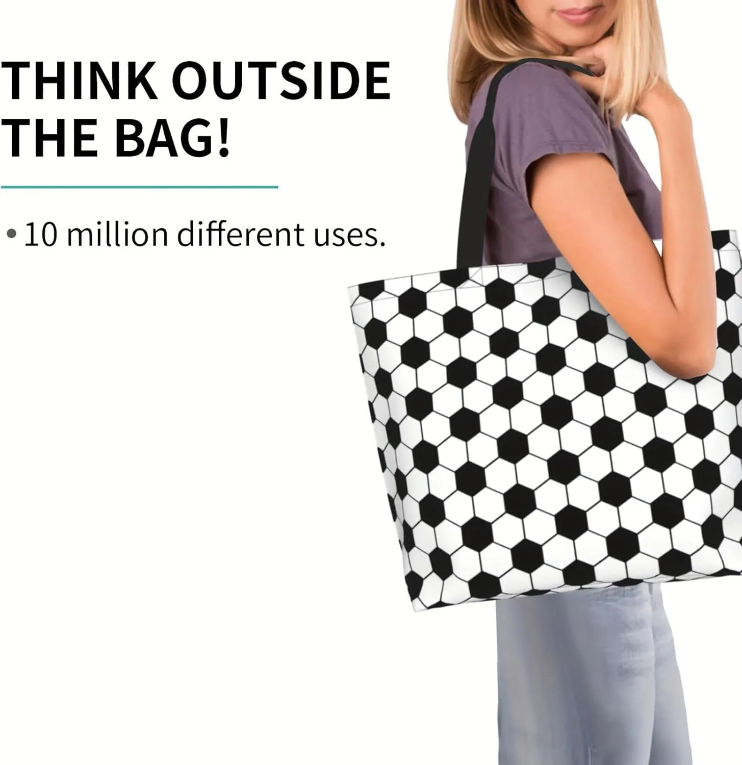 Baseball Tote Bag - Handbag, Shopping and Travel Bag for Sports Mom - Gifts for Women
