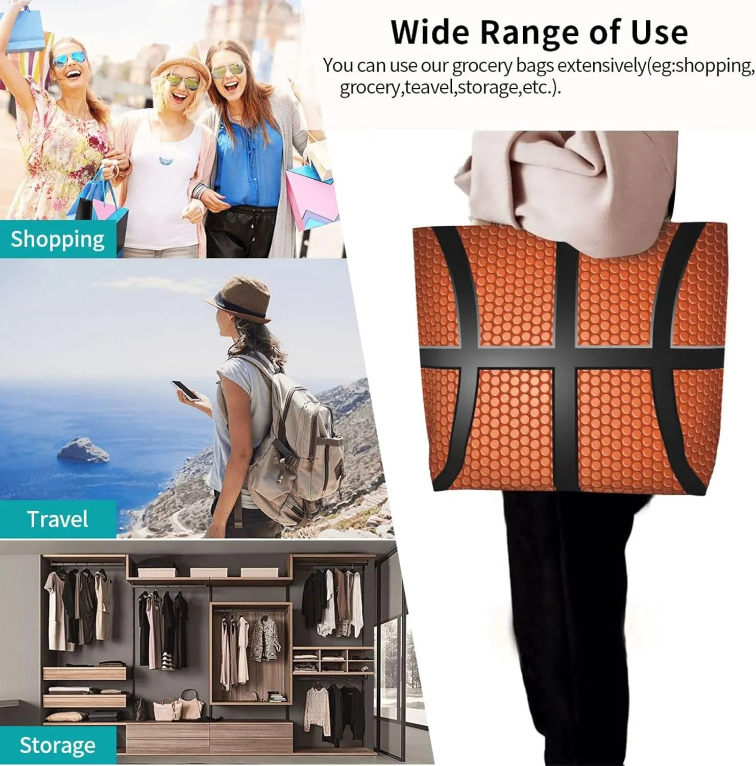 Baseball Tote Bag - Handbag, Shopping and Travel Bag for Sports Mom - Gifts for Women