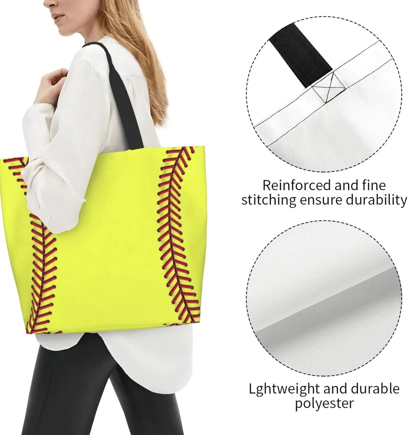 Baseball Tote Bag - Handbag, Shopping and Travel Bag for Sports Mom - Gifts for Women