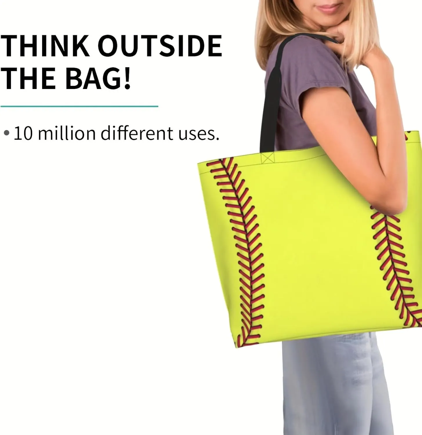 Baseball Tote Bag - Handbag, Shopping and Travel Bag for Sports Mom - Gifts for Women