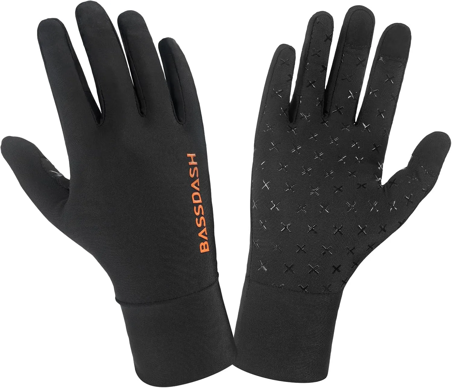 BASSDASH Men’s Camo Hunting Gloves UPF 50  Lightweight Touchscreen Gloves for Warm Weather Fishing Hiking Outdoor Activities