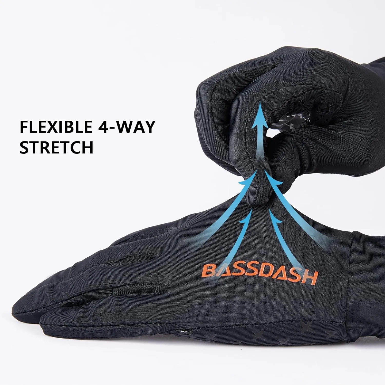 BASSDASH Men’s Camo Hunting Gloves UPF 50  Lightweight Touchscreen Gloves for Warm Weather Fishing Hiking Outdoor Activities