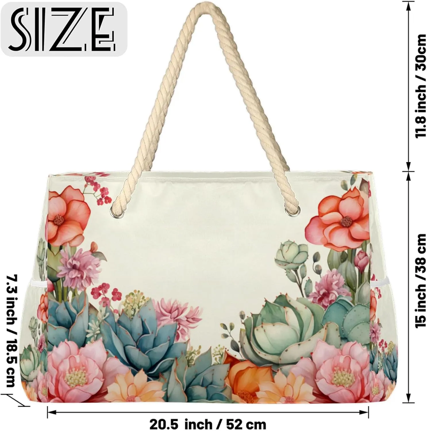 Beach Bags for Women Large Beach Tote Bag, Waterproof Sandproof Swim Pool Bag with Zipper