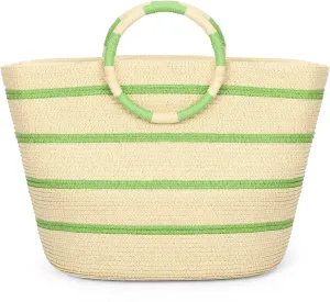 Beach Bags for Women Straw Tote Bag Summer Beach Bag Large Woven Straw Bag for Beach Vacation Holiday