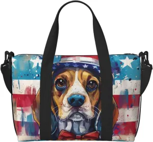 Beagle print Travel Duffel Bag, Sports Tote Gym Bag, Swim Pool Bag Large Shoulder Tote Bag for Beach Weekender, 202-406-121