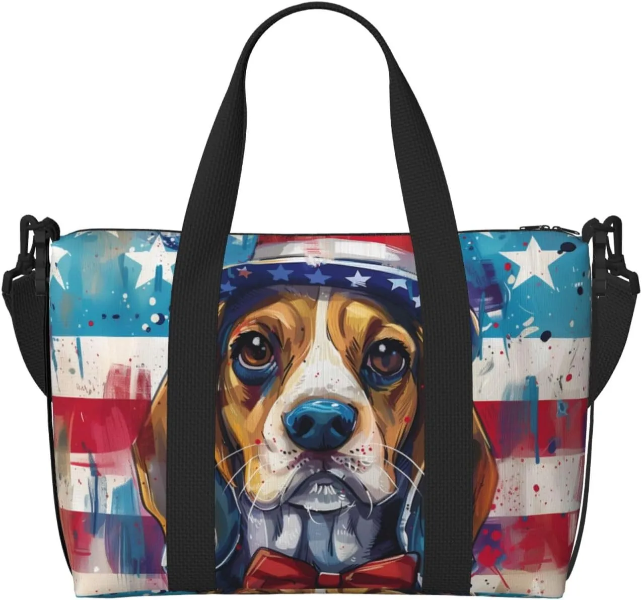 Beagle print Travel Duffel Bag, Sports Tote Gym Bag, Swim Pool Bag Large Shoulder Tote Bag for Beach Weekender, 202-406-121