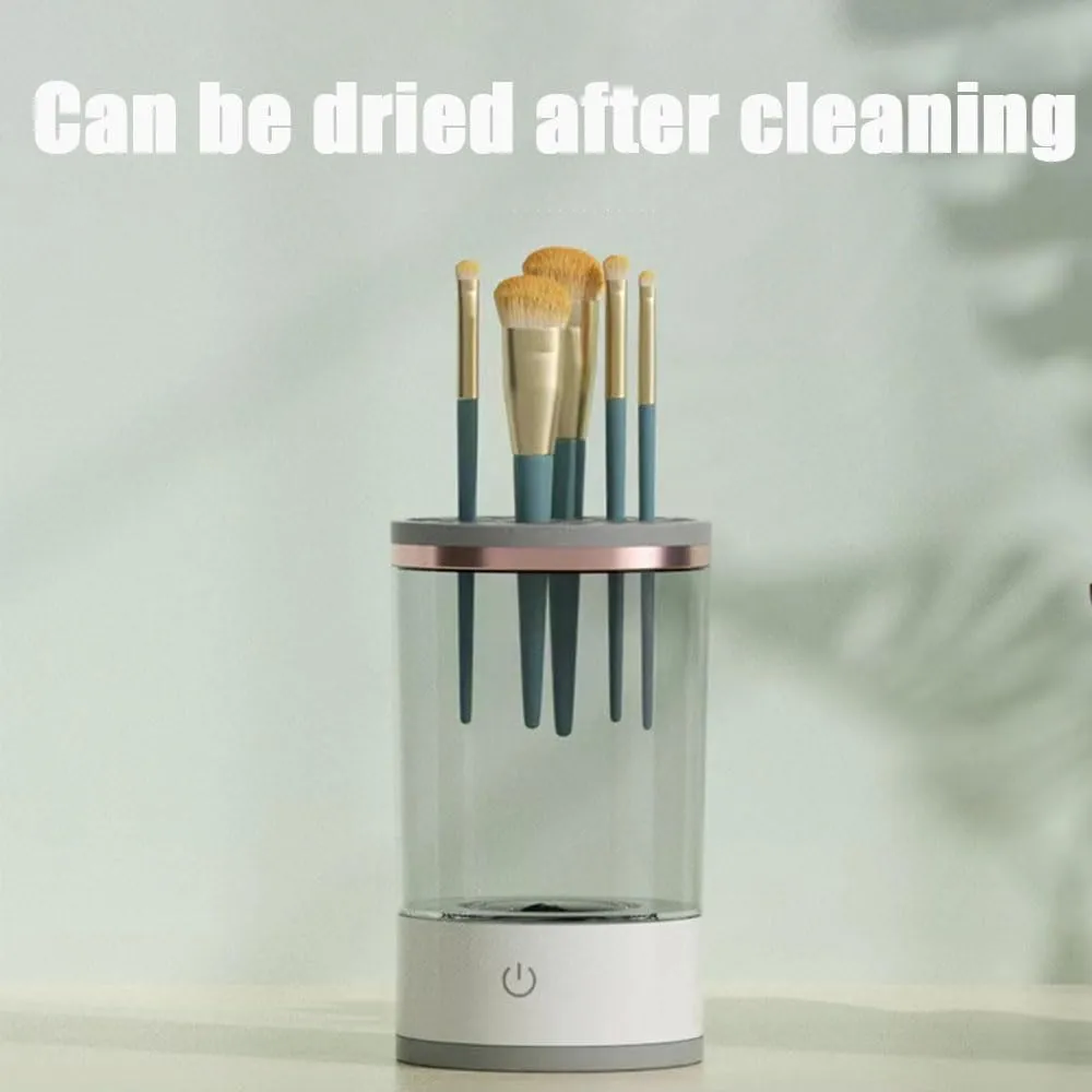 Beauty Swirl Cosmetic Brush Cleaner, The Cozy Luna Brush Cleaner, Efficient Electric Makeup Brush Cleaner Machine, Automatic Makeup Brush Cleaner, Deep Spinning Cleaning (1-Black-Plug in)