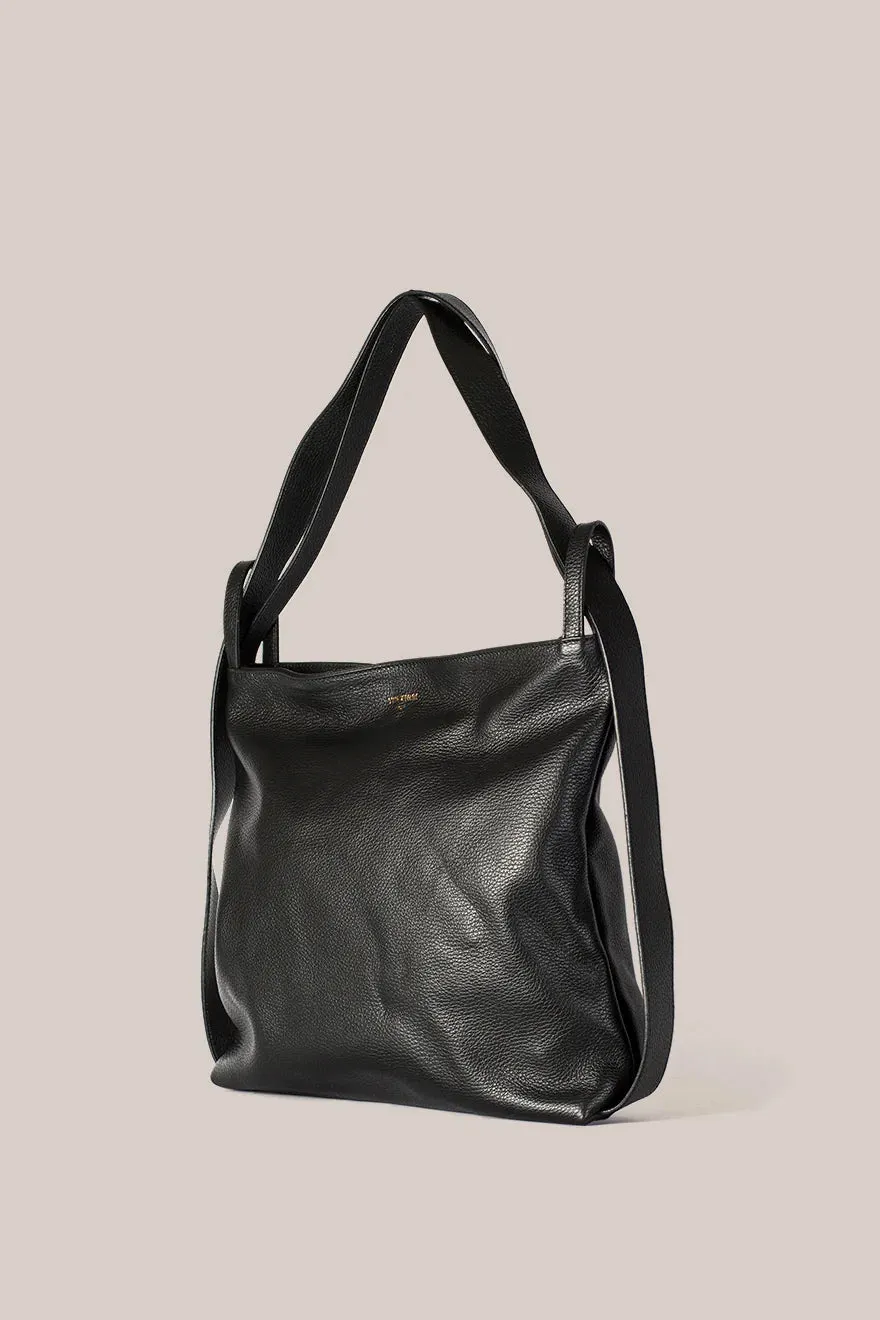 Bella XL 2-in-1 Leather Bag - Black