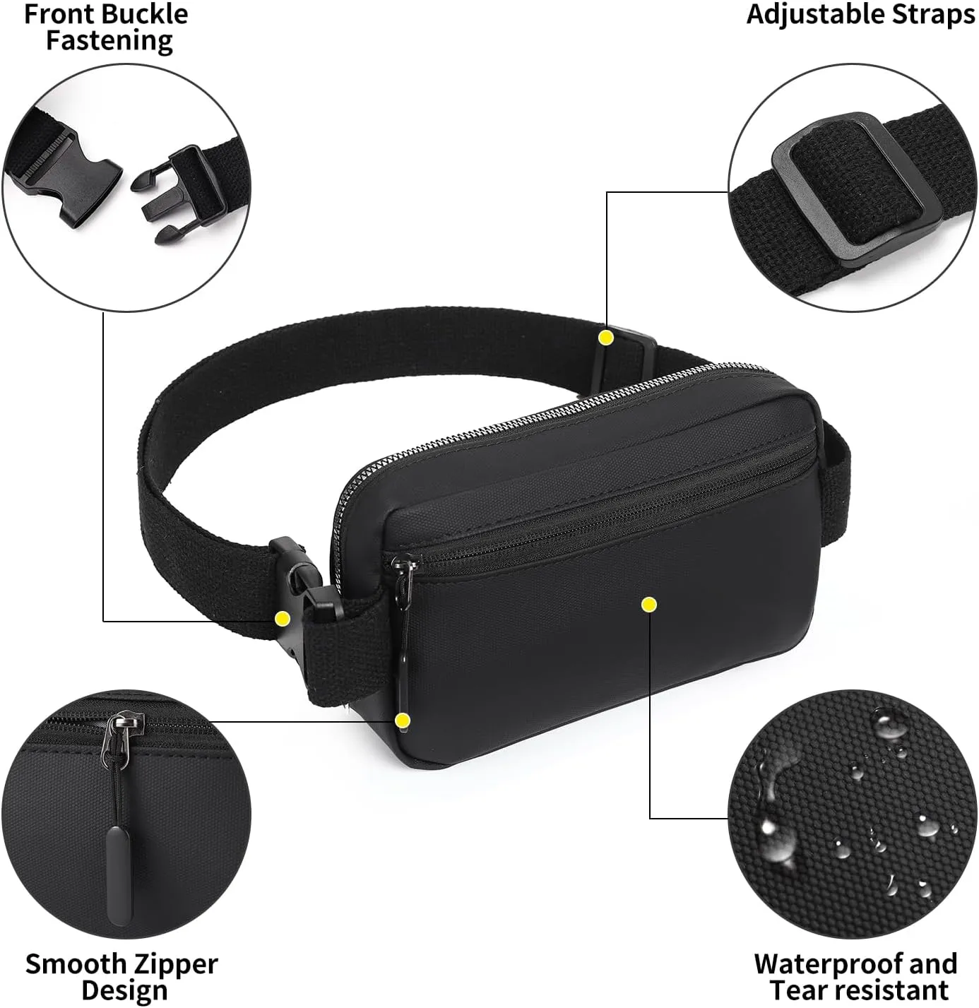 Belt Bag for Women Men Fanny Pack Crossbody with Adjustable Strap Waist Bag for Running Hiking by Amxnx