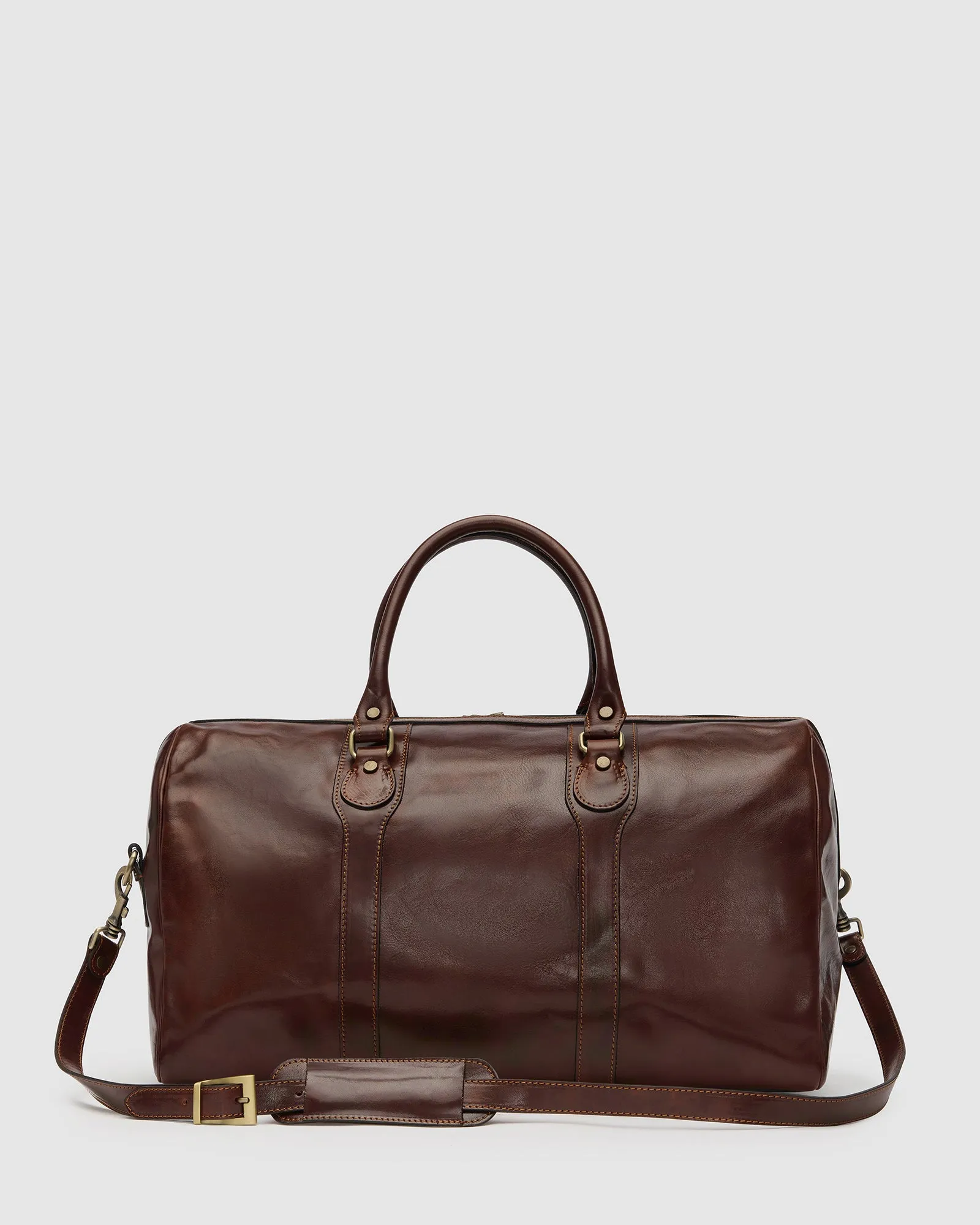 Beltrami Brown Leather Duffle Cabin Bag
