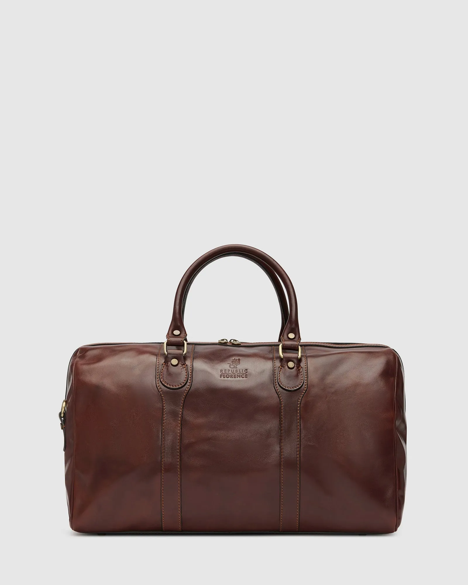 Beltrami Brown Leather Duffle Cabin Bag