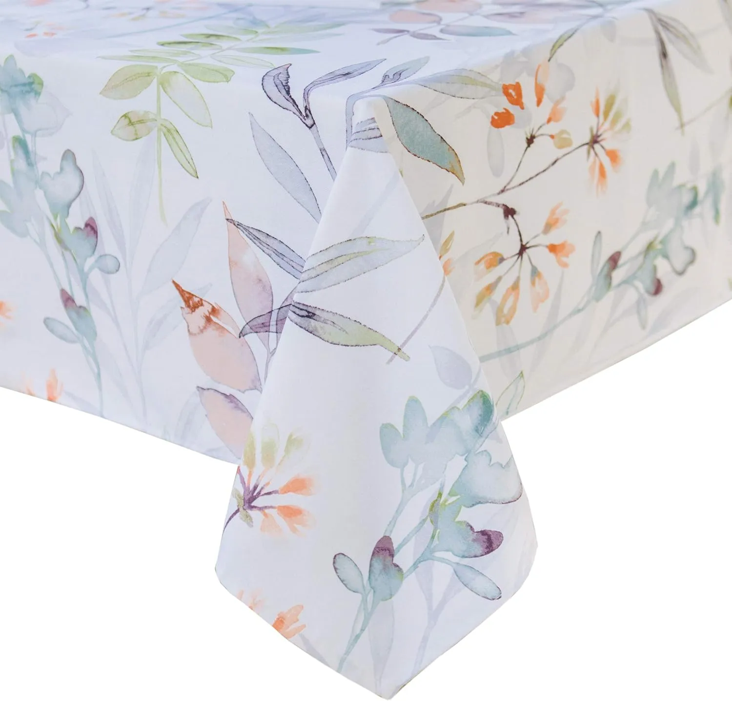 Benson Mills Spillproof Spring/Summer Durable Heavyweight Fabric Indoor Outdoor Tablecloth, Washable Table Cloth for Rectangle Tables, Picnic/Patio Table Covers (60" x 120" Rectangular, Botanica)