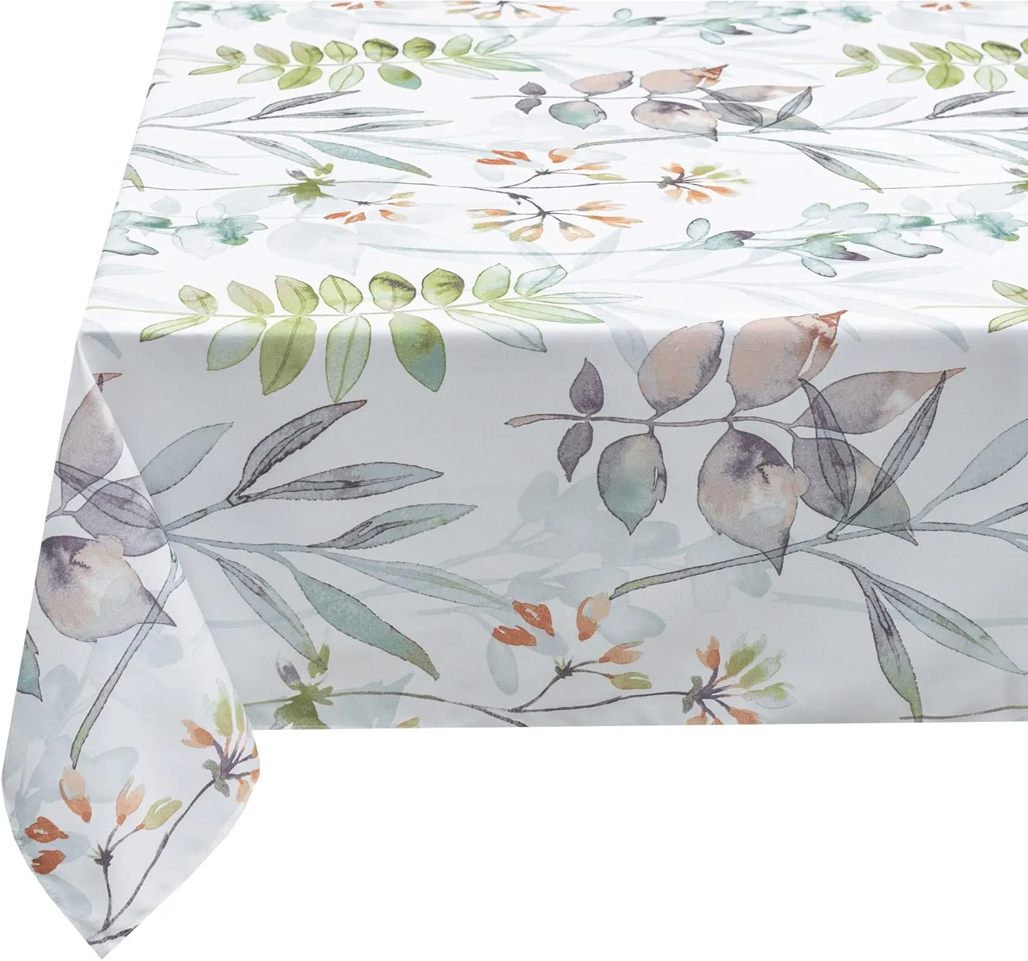 Benson Mills Spillproof Spring/Summer Durable Heavyweight Fabric Indoor Outdoor Tablecloth, Washable Table Cloth for Rectangle Tables, Picnic/Patio Table Covers (60" x 120" Rectangular, Botanica)