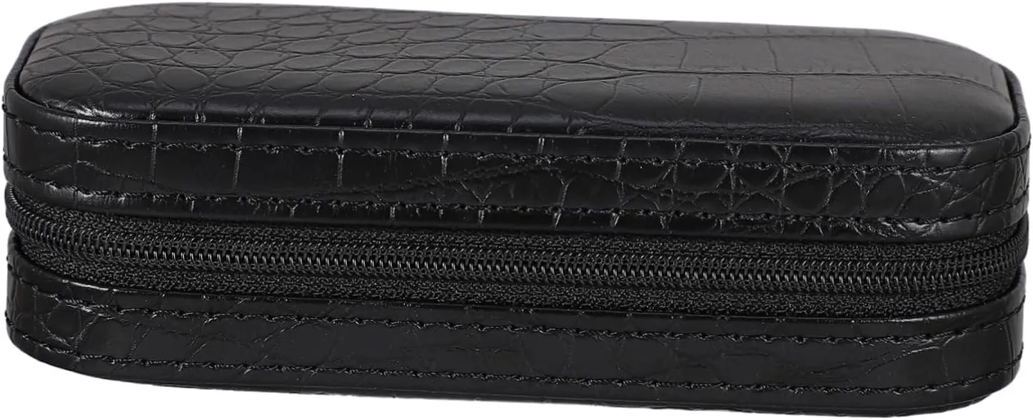 BESPORTBLE Pattern Watch Packing Box for Men and Women Stylish Zipper Watch Storage Case Travel Organizer for Weddings and Special Occasions