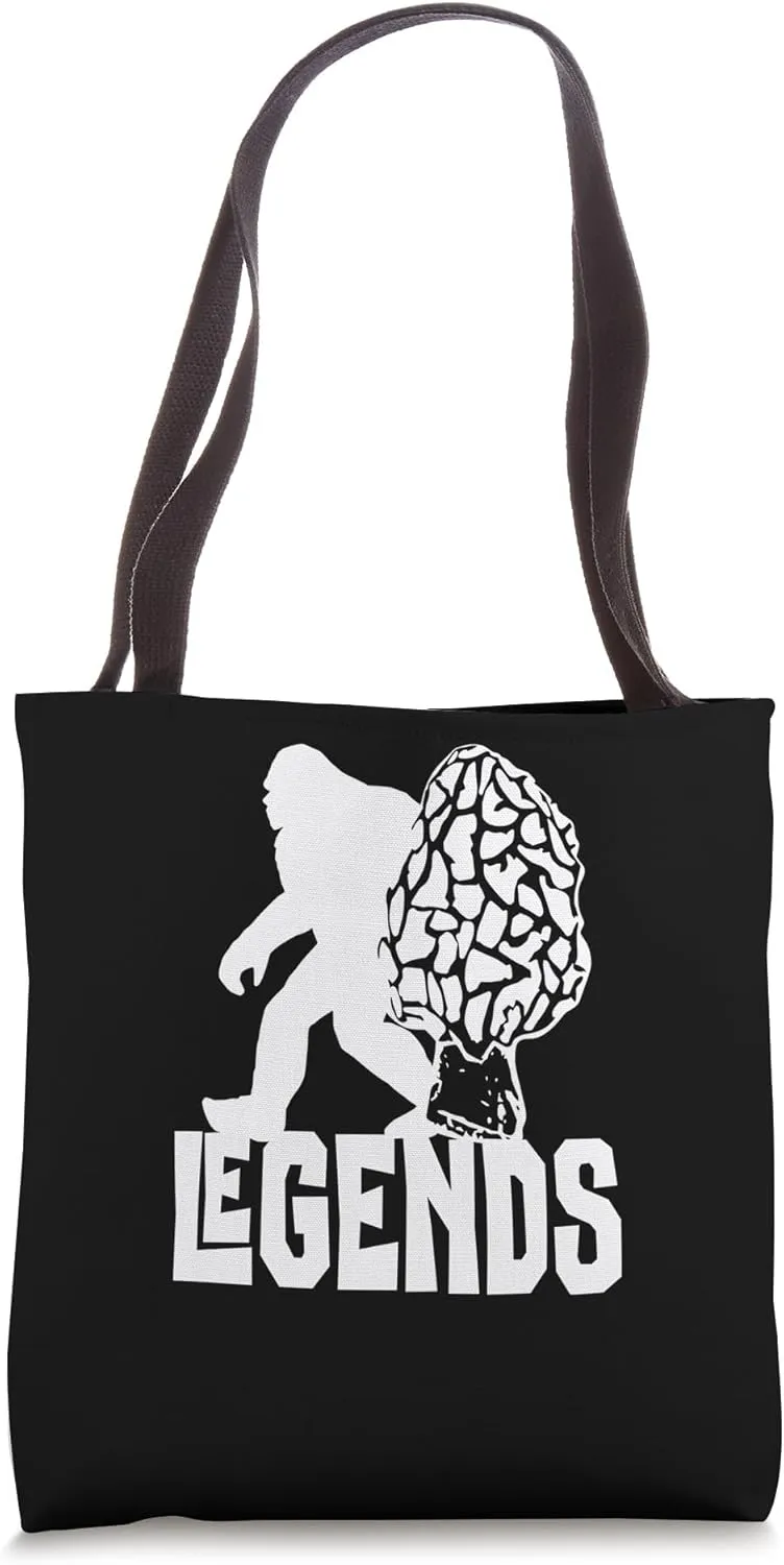 Bigfoot Morel Mushroom Design – Forager Forest Legend Tote Bag