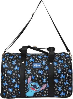 Bioworld Lilo & Stitch 17-Inch Wheeled Duffle Bag - Officially Licensed Travel Companion