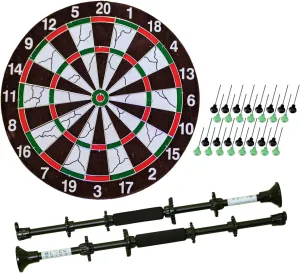 Black Rhino 2 Piece Blowgun and Dart Board Game Set - Double-Sided Dart Board with Color-Coded Blow Darts, Shooting Fun for Family and Friends