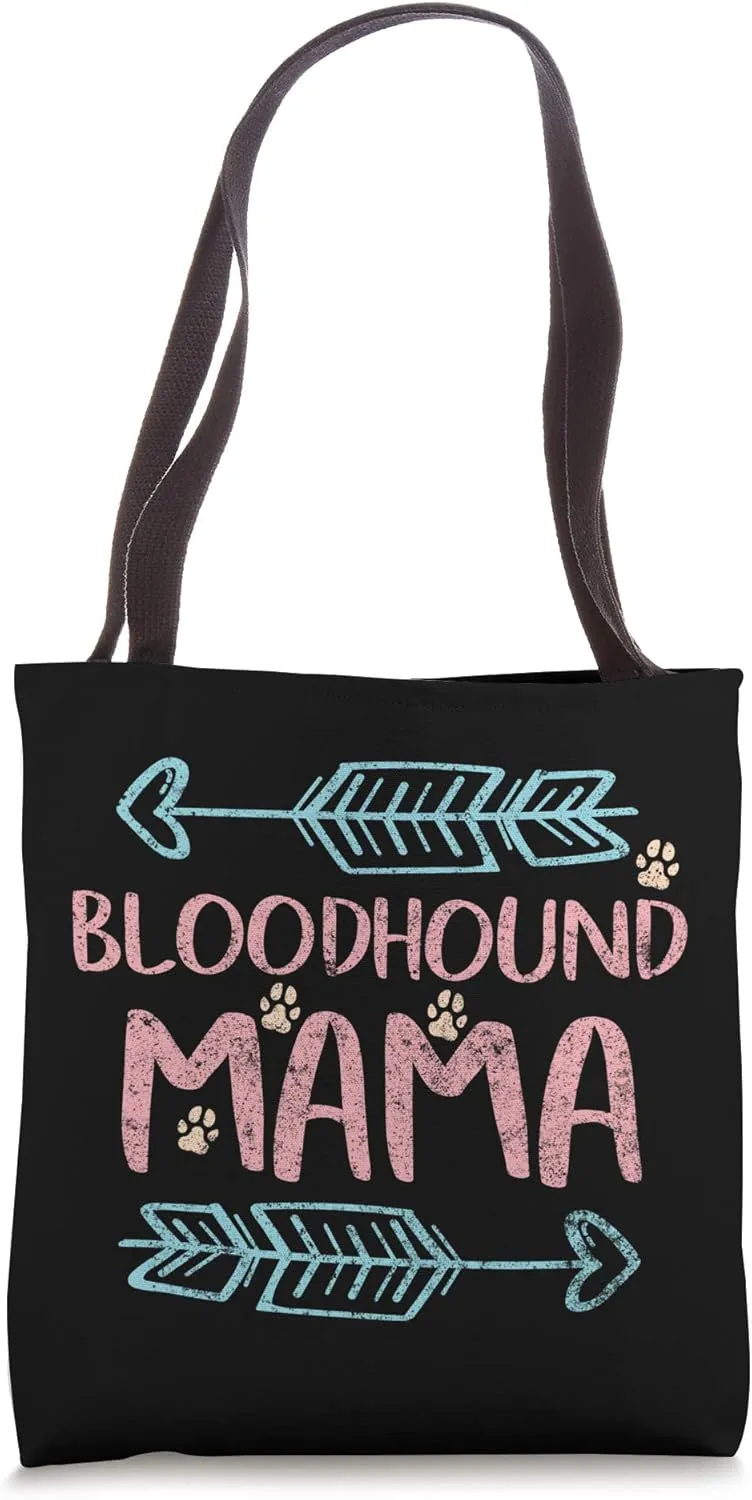 Bloodhound Mama Shirt Bloodhound Lover Owner Funny Dog Mom Tote Bag