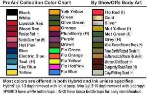 Body Paint - ProAiir Temporary Tattoo Ink - 2.1 oz (60ml) Fluorescent Hot Pink