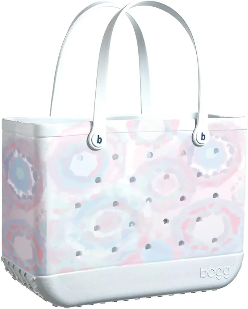 BOGG BAG X Large Waterproof Washable Tip Proof Durable Open Tote Bag for the Beach Boat Pool Sports 19x15x9.5 (X Large, Tie Dye)