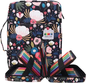 BOMKEE Coloring Pencil Case 220 Slots Pencils/Gel Pens Organizer Waterproof Travel Case Zipper Carrying Portable Pencil Markers Pen Holder Bag for Painter Writers