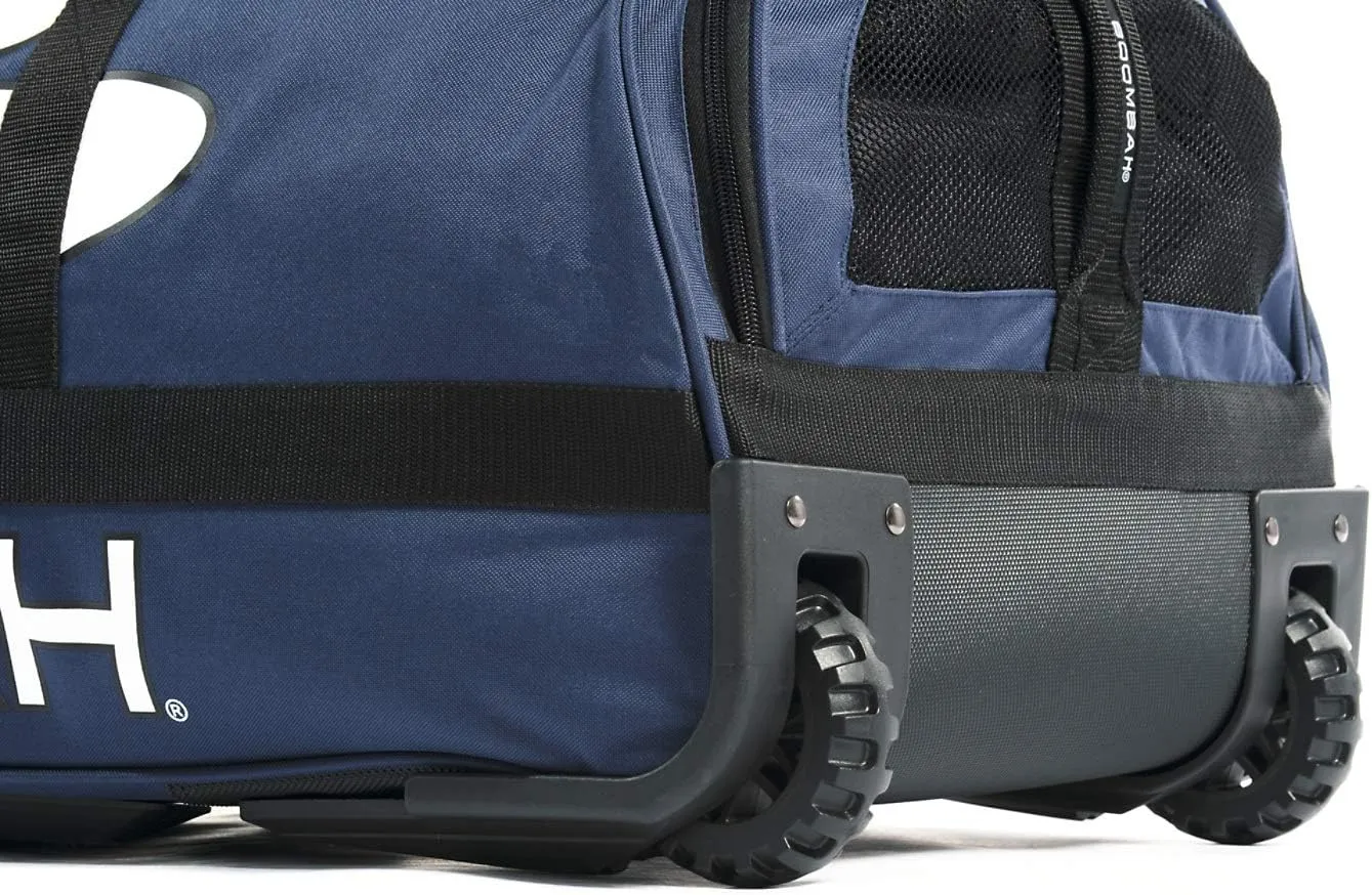 Boombah Brute Rolling Bat Bag - 35" x 15" x 12-1/2" - Multiple Color Options - Holds 4 Bats and Room for Gear - Wheeled Bag