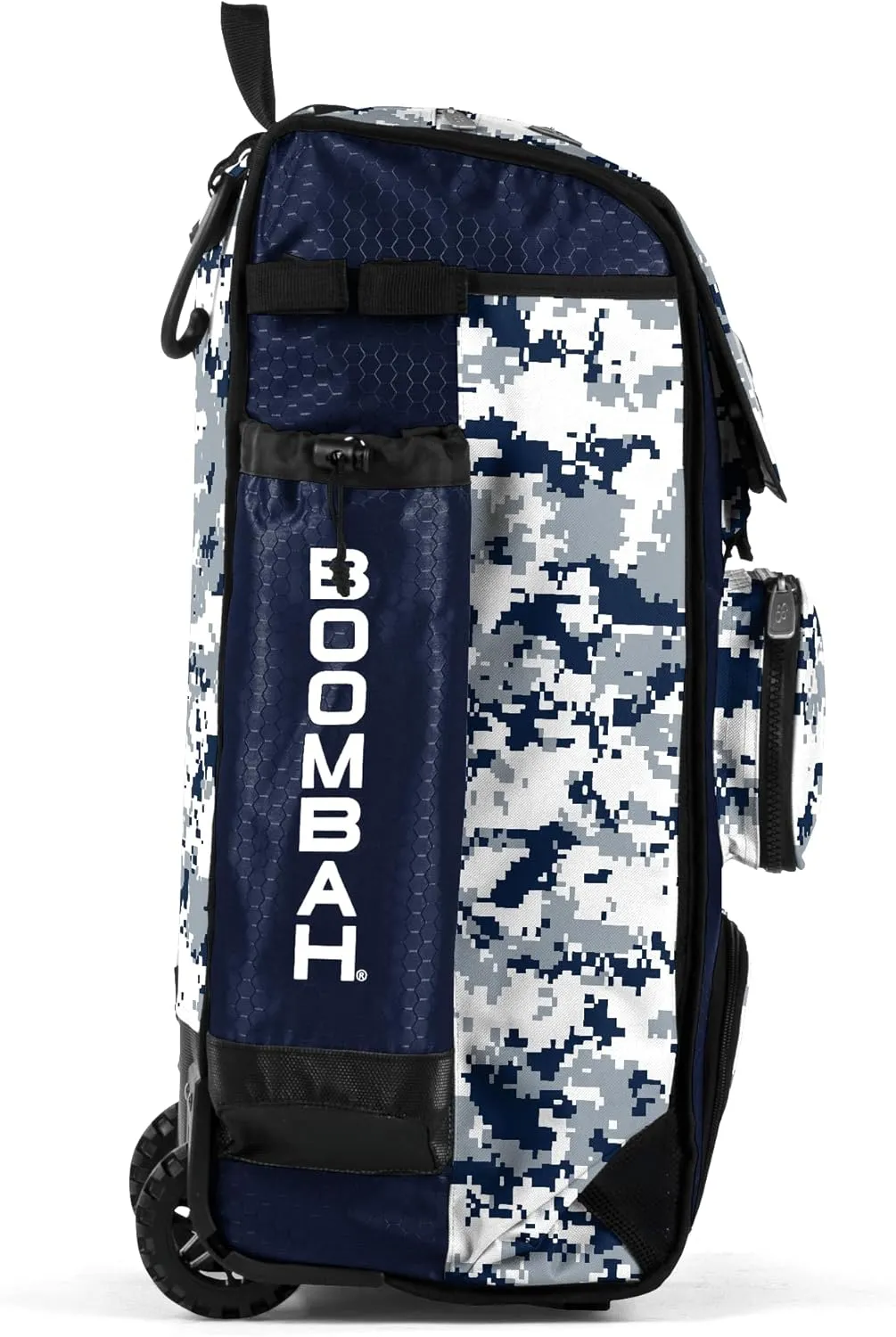 Boombah Rolling Catchers Superpack Baseball/Softball Gear Bag Digital Camo - 23-1/2" x 13-1/2" x 9-1/2" - Multiple Colors - Telescopic Handle and Holds 4 Bats - Wheeled Version