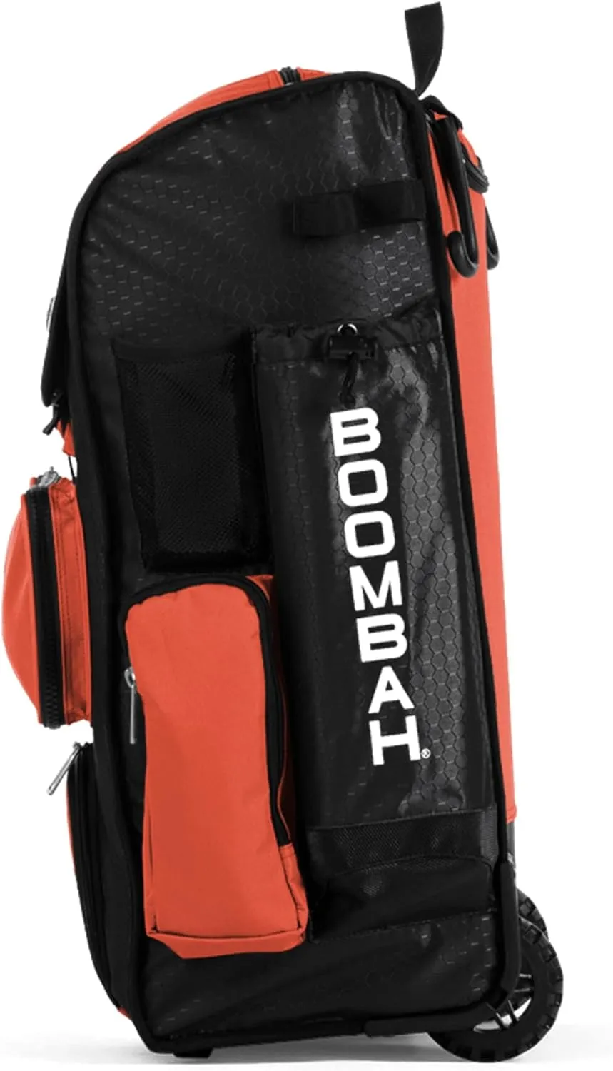 Boombah Rolling Superpack Baseball/Softball Gear Bag - 23-1/2" x 13-1/2" x 9-1/2" - Multiple Colors - Telescopic Handle and Holds 4 Bats - Wheeled Version