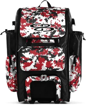 Boombah Superpack Hybrid Rolling Bat Bag Digital Camo - Multiple Colors - Wheeled & Backpack Version