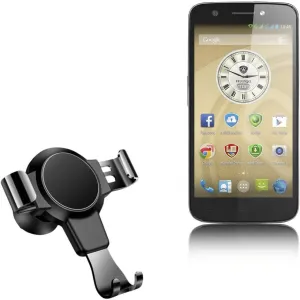 BoxWave Car Mount Compatible with Prestigio MultiPhone 5508 Duo - X-Switch Car Mount, Air Vent Mounted Holder Simple Minimal - Jet Black