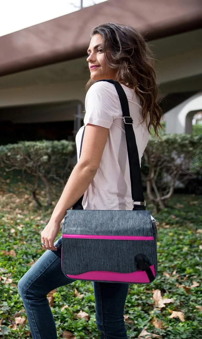 BPC 15 inch Laptop Shoulder Bag for MacBook Pro M2, Acer Aspire 7, Dell XPS 15, HP Spectre, Lenovo Yoga, Flex 15, Surface 4