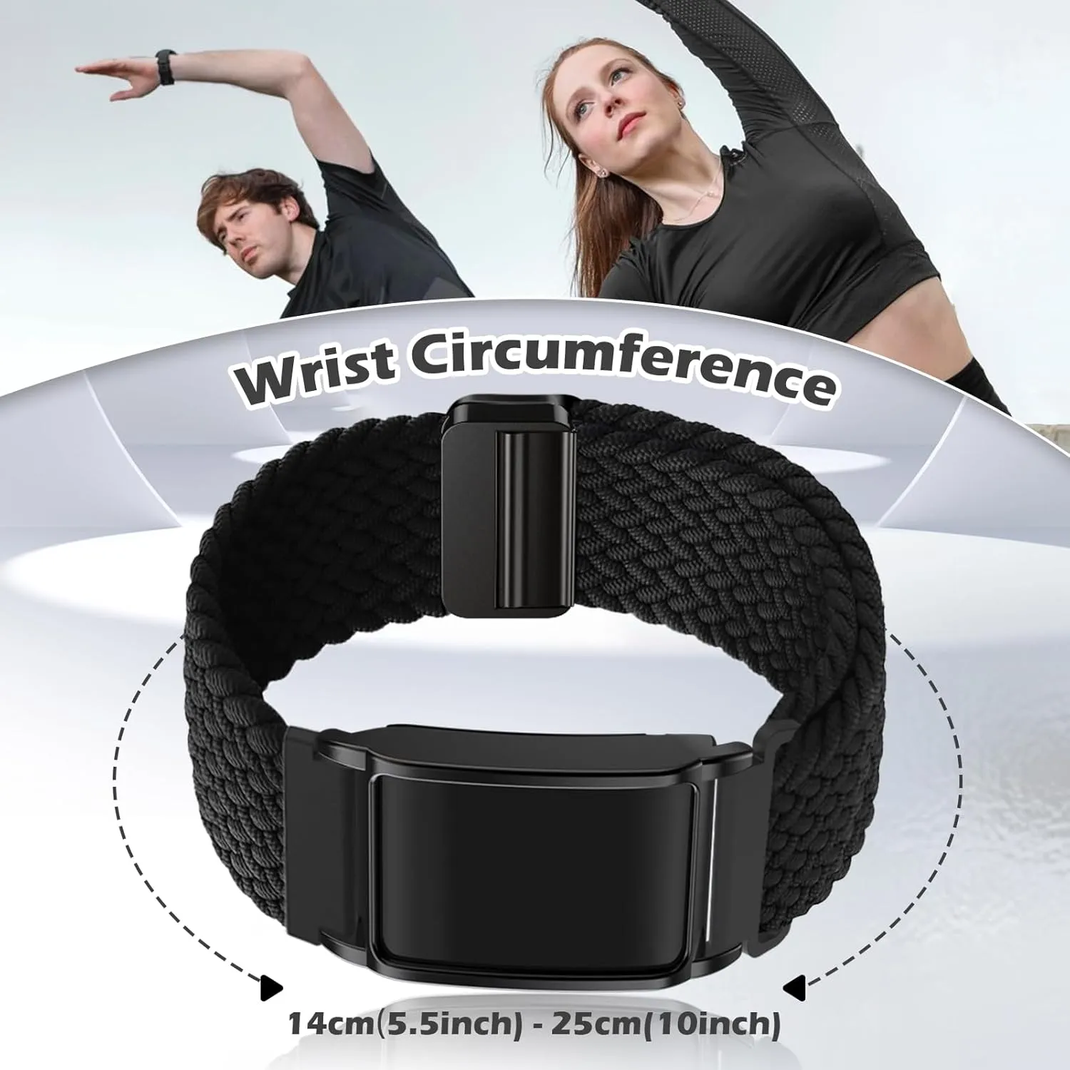Braided Nylon Strap Compatible With Whoop 4.0 - Durable Sports Bands for Men Women, 24cm Wristband for Hiking/Running/Outdoor