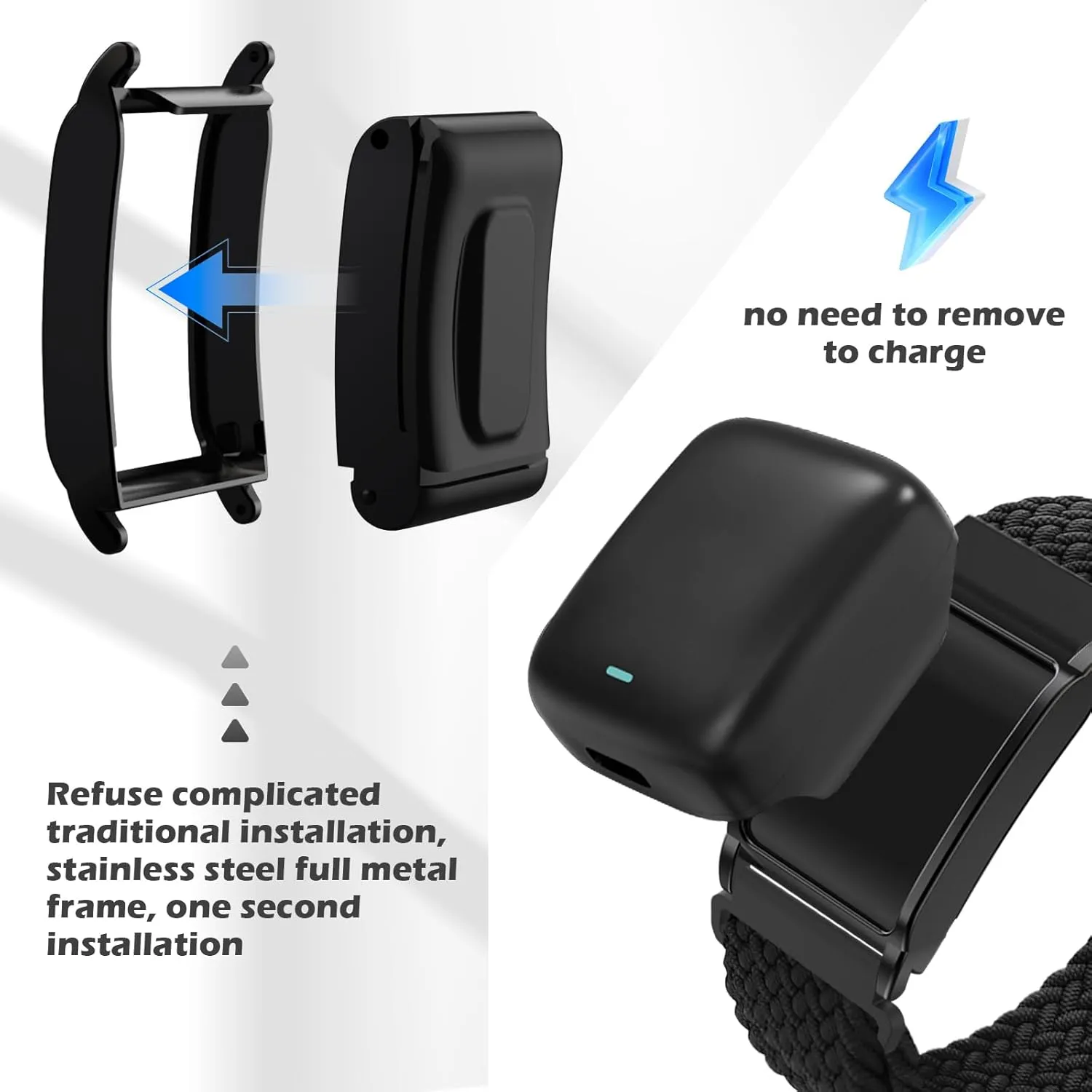 Braided Nylon Strap Compatible With Whoop 4.0 - Durable Sports Bands for Men Women, 24cm Wristband for Hiking/Running/Outdoor